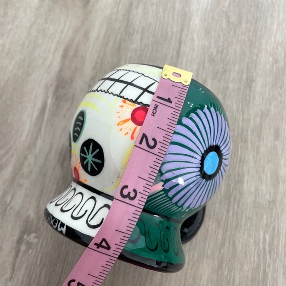 Mexican ceramic pitcher / mug with multicolor Talavera designs - Picture 7 of 9